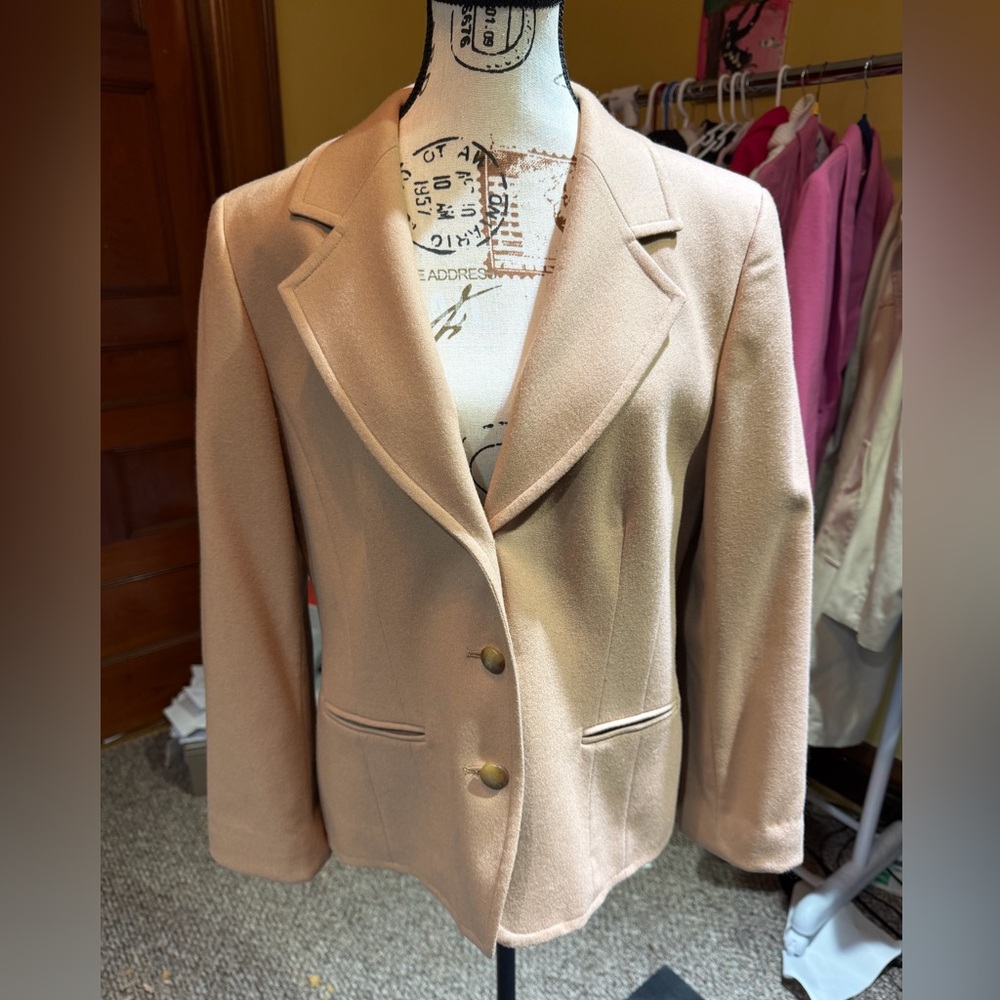 Pendleton Women's Beige Blazer 100% Virgin Wool Size Small